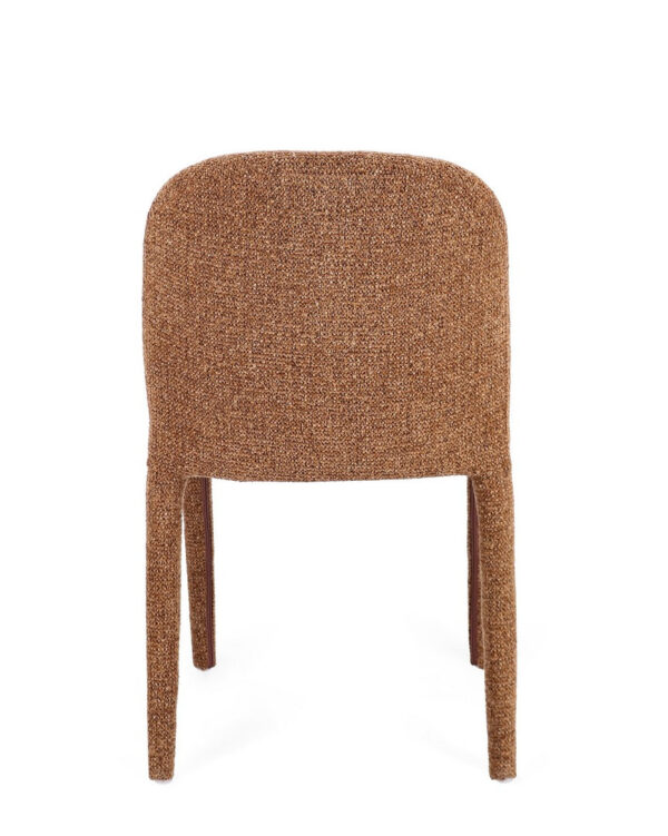 Set 2 scaune dining caramizii din tesatura boucle Antara - imagine 4